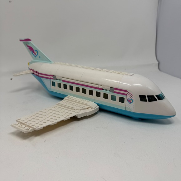 LEGO Friends Heartlake City Airplane 41429 White Teal Pink Passenger Jet As Is - Picture 3 of 5